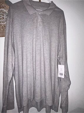 Saddlebred Light Gray Long-Sleeve Polo